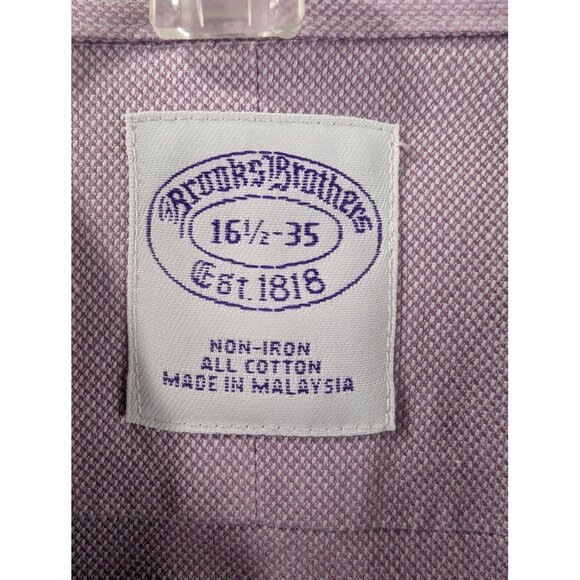 Brooks Brothers Shirt Mens Extra Large 16.5 35 Non Iron Dress Classic Fit - Picture 7 of 8